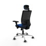 PIQUERAS Y CRESPO Silla de oficina Yunquera con mecanismo Sincro, Azul y Negro