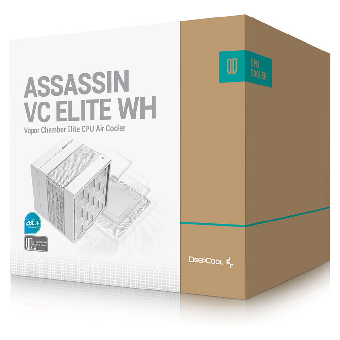 DeepCool ASSASSIN VC ELITE White Refrigerador de aire Doble Ventilador para CPU 120/140mm Blanco