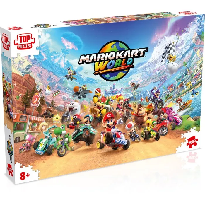 Winning Moves Rompecabezas MOVIMIENTOS GANADORES Mario Kart World 1000 Piezas - Para mayores de 8 años