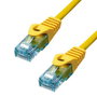 ProXtend CAT6A U/UTP CU LSZH Cable Ethernet Amarillo 5m Cobre Puro 99.9% Conector Dorado 50u LSZH