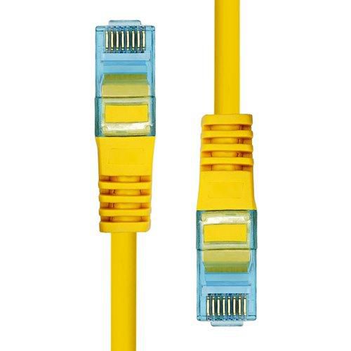 ProXtend CAT6A U/UTP CU LSZH Cable Ethernet Amarillo 5m Cobre Puro 99.9% Conector Dorado 50u LSZH