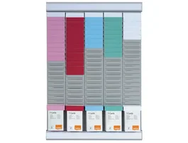 Nobo Kit Planificador Semanal 5 Columnas 24 Ranuras Fichas T 480x320x40 mm