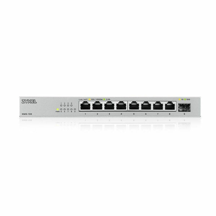 Zyxel XMG-108 Switch no administrado con 8 puertos 2.5G y 1 puerto 10G SFP+ Zyxel XMG-108 Switch no administrado con 8 puertos 2.5G y 1 puerto 10G SFP+