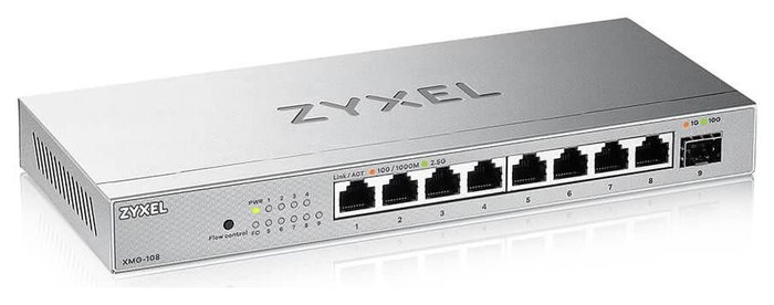 Zyxel XMG-108 Switch no administrado con 8 puertos 2.5G y 1 puerto 10G SFP+ Zyxel XMG-108 Switch no administrado con 8 puertos 2.5G y 1 puerto 10G SFP+