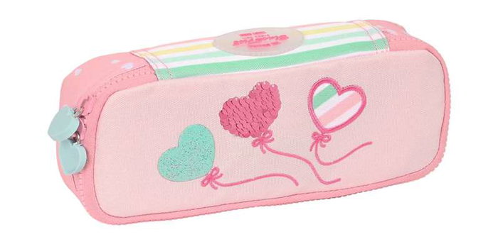 Estuche Escolar BlackFit8 Globitos 22 x 5 x 8 cm Rosa