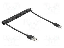DeLOCK Cable USB 90133 espiral de USB Tipo-A a USB Tipo-C™ de 0,8 m