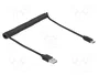 DeLOCK Cable USB 90133 espiral de USB Tipo-A a USB Tipo-C™ de 0,8 m