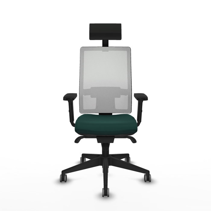 PIQUERAS Y CRESPO Silla de oficina Horna con mecanismo Sincro Verde botella y Blanco PIQUERAS Y CRESPO Silla de oficina Horna con mecanismo Sincro Verde botella y Blanco