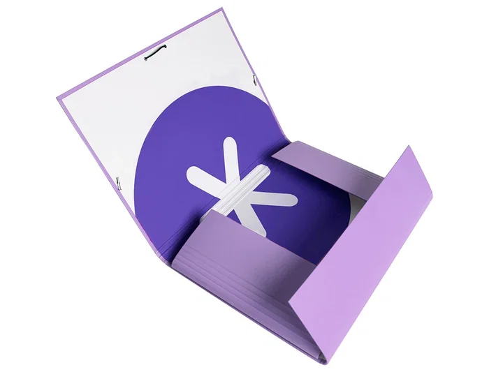 Antartik Carpeta Antartik Tres Solapas Gomas Cartón Forrado A4 Color Lavanda