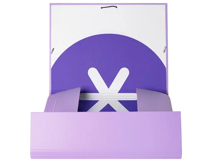 Antartik Carpeta Antartik Tres Solapas Gomas Cartón Forrado A4 Color Lavanda