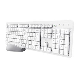 Trust Combo Teclado y Ratón Inalámbrico Ody II Silencioso Blanco