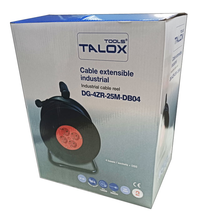 TALOX Enrollacables Alargado 3 x 1,5 mm x 25 m HJR-4A TALOX Enrollacables Alargado 3 x 1,5 mm x 25 m HJR-4A