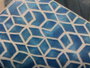 DKD Home Decor Cojín para Silla Exterior Azulejos Azul y Blanco