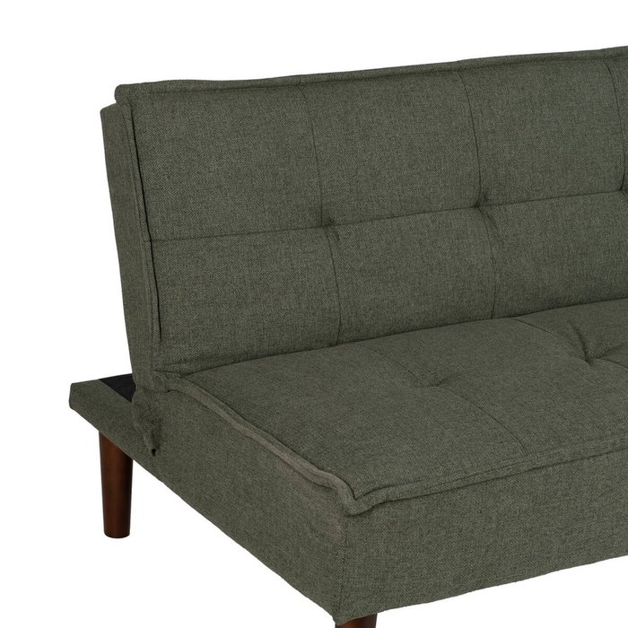 Ixia Sofá-Cama Verde con Estructura de Madera y Metal