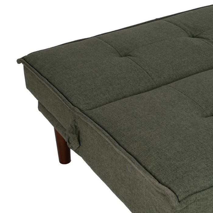 Ixia Sofá-Cama Verde con Estructura de Madera y Metal