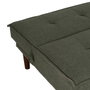 Ixia Sofá-Cama Verde con Estructura de Madera y Metal