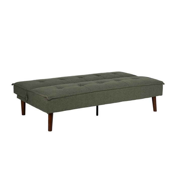 Ixia Sofá-Cama Verde con Estructura de Madera y Metal