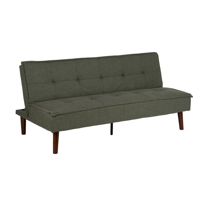 Ixia Sofá-Cama Verde con Estructura de Madera y Metal