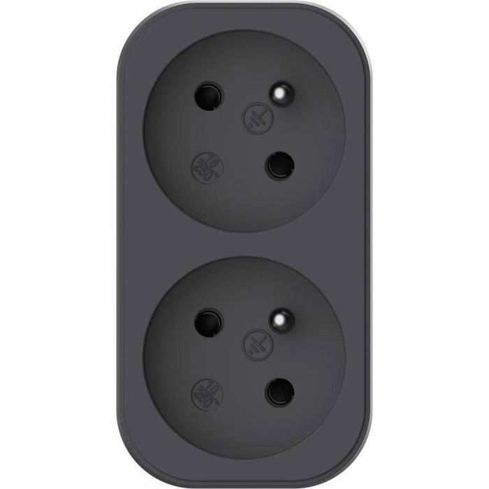 Biplite - QUARX - 2P 16A - Negro y gris antracita Biplite - QUARX - 2P 16A - Negro y gris antracita