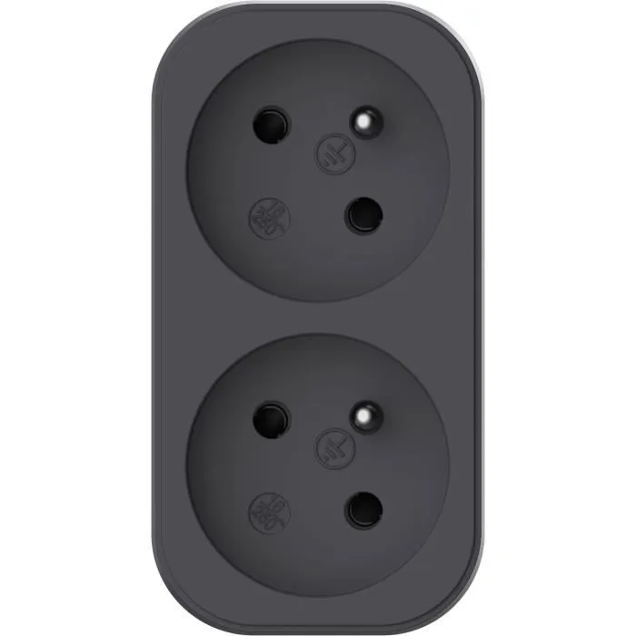 QUARX QUA4004282472360 Biplite Interruptor 2P 16A Negro y Gris Antracita NF