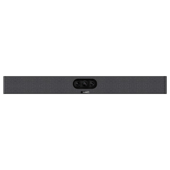 Yealink MeetingBar A25-010 Video Bar con Control Remoto VCR11, Triple Cámara 4K Ultra HD 3840x2160, 30 pps, 8 Micrófonos, WiFi 6, Bluetooth 5.1, Negro
