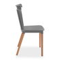 Versa Silla Gris 52.5x80x43 cm - Madera y Polipropileno (4 Unidades)