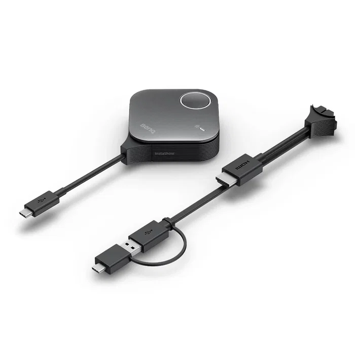 BenQ InstaShow VS25 - Sistema de Presentación Inalámbrico HDMI Escritorio, Compatible Wi-Fi 6 (802.11ax), Hasta 64 Dispositivos, 2 Puertos HDMI, Negro