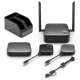 BenQ InstaShow VS25 - Sistema de Presentación Inalámbrico HDMI Escritorio, Compatible Wi-Fi 6 (802.11ax), Hasta 64 Dispositivos, 2 Puertos HDMI, Negro