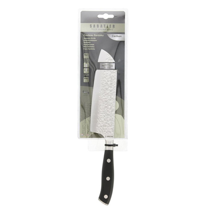 Cuchillo Santoku Acero Inoxidable Carbon Sabatier 18 cm (6 Unidades)