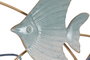 DKD Home Decor Decoración de Pared Metal Peces Azul y Turquesa 90x4,5x45 cm