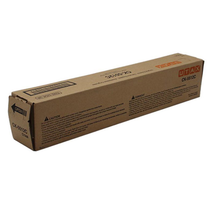 Utax Toner CK-5512C Cyan, Cartucho de Tóner CK5512C, Color Cian, Código OEM 1T02R6CUT0