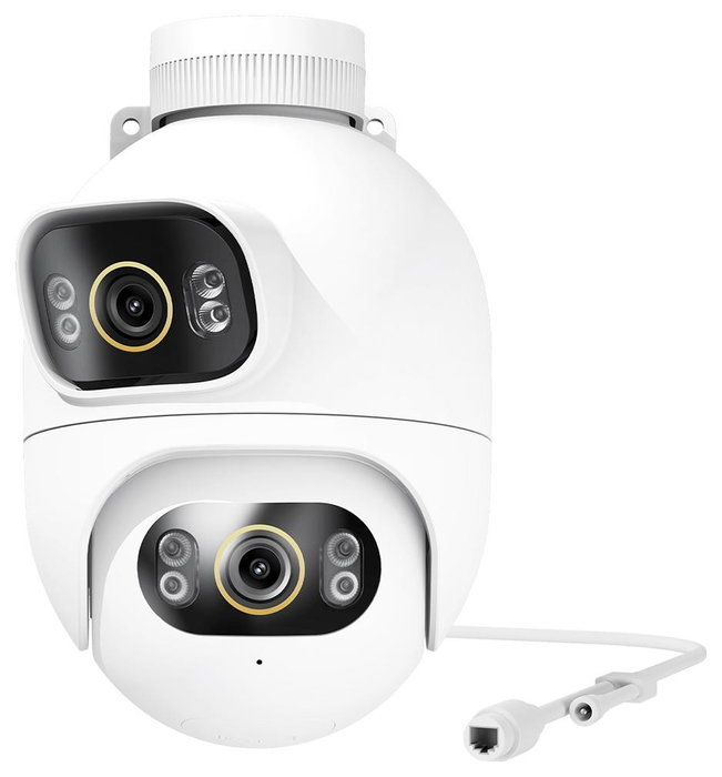 Imilab EC6 Dual 3K+3K Cámara de vigilancia exterior inalámbrica WiFi, visión nocturna, 360°, blanco