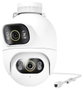 Imilab EC6 Dual 3K+3K Cámara de vigilancia exterior inalámbrica WiFi, visión nocturna, 360°, blanco