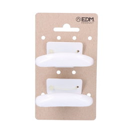 Edm Colgador Ropa Blanco Hierro Acero 2 Unidades