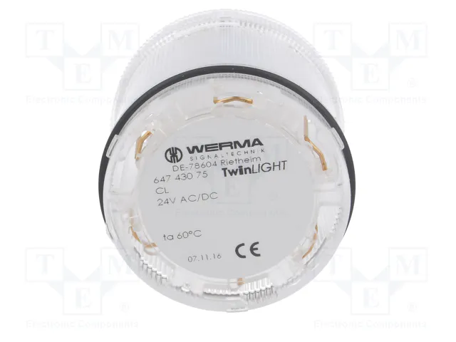 WERMA Módulo de automatización señalizador luminoso LED blanco WERMA Módulo de automatización señalizador luminoso LED blanco