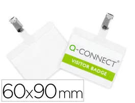Q-connect Identificador con Pinza KF01560 60x90 mm PVC con Apertura Superior