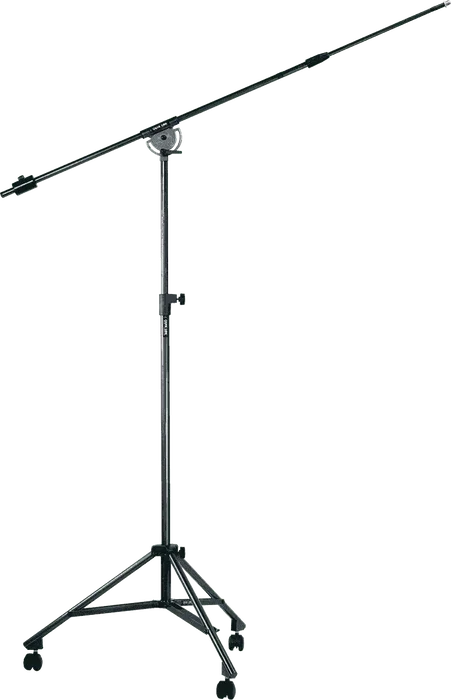 QUIKLOK Soporte Micrófono Jirafa Telescópica Studio Gran Longitud con Ruedas