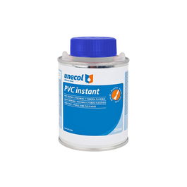 Unecol A2011 Adhesivo Azul en Gel para Tuberías de PVC Rígido y Flexible y Piscinas, Muy Rápido, Bote Metálico con Pincel 250 ml