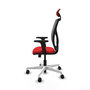 PIQUERAS Y CRESPO Silla de oficina Motilla con mecanismo Sincro, Rojo y Gris