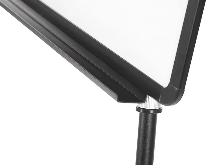 Q-connect Pizarra Blanca con Trípode 70x100 cm para Convenciones, Superficie Laminada, Marco Negro