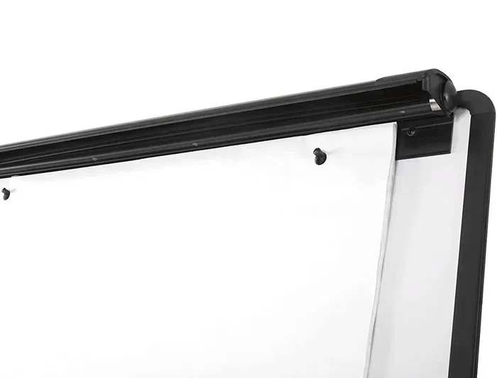 Q-connect Pizarra Blanca con Trípode 70x100 cm para Convenciones, Superficie Laminada, Marco Negro