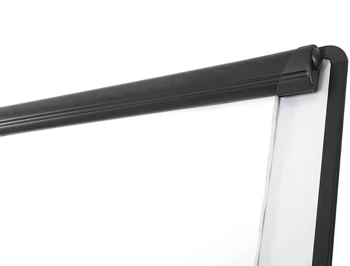 Q-connect Pizarra Blanca con Trípode 70x100 cm para Convenciones, Superficie Laminada, Marco Negro