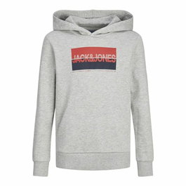 Sudadera con Capucha Hombre Jack & Jones Jjnolan Gris Love Weapon