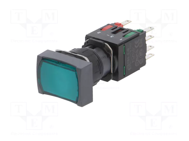 SCHNEIDER ELECTRIC Interruptor de presión Harmony XB6 16mm verde LED