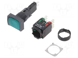 SCHNEIDER ELECTRIC Interruptor de presión Harmony XB6 16mm verde LED
