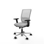PIQUERAS Y CRESPO Silla de oficina Haches con mecanismo Sincro/Traslack Gris claro y Blanco