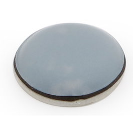 HERRAJES ALK Reto Deslizante Redondo Base Ptef Con Adhesivo Ø20 mm (Blister)