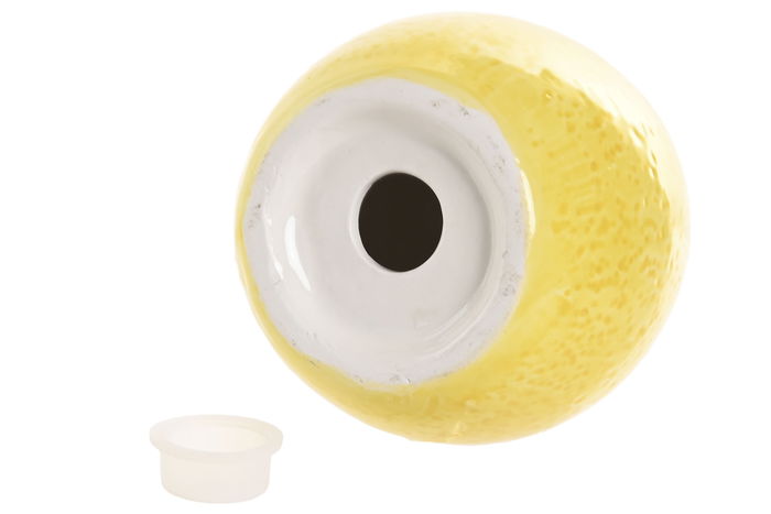 DKD Home Decor Salero Mediterraneo Limones Amarillo Azul Dolomita Set de 2 Piezas 6.5 x 9 x 6.5 cm