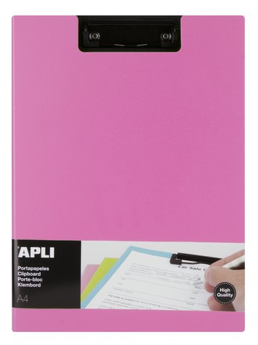 APLI Carpeta con Pinza Portablocs PP Foam A4 Rosa APLI Carpeta con Pinza Portablocs PP Foam A4 Rosa
