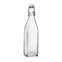 Bormioli Botella Swing 0.5 L con Tapa Blanca - Cristalería de Vidrio
